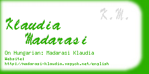 klaudia madarasi business card